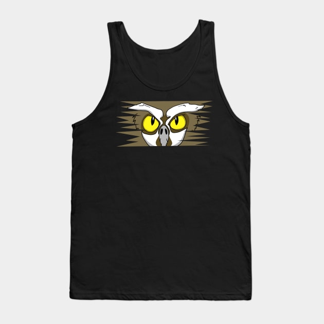 Cunning Owl Eyes Tank Top by SNK Kreatures